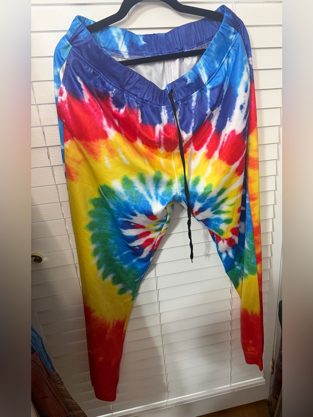 Bright Rainbow Tie-Dye Joggers
